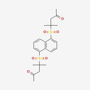 molecular formula C22H28O6S2 B3461570 4,4'-(1,5-naphthalenediyldisulfonyl)bis(4-methyl-2-pentanone) 