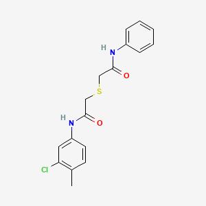 2-[(2-anilino-2-oxoethyl)thio]-N-(3-chloro-4-methylphenyl)acetamide