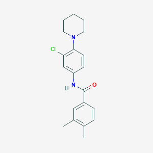 N-[3-chloro-4-(piperidin-1-yl)phenyl]-3,4-dimethylbenzamide