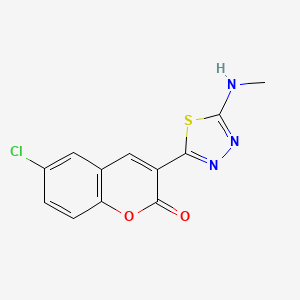 6-chloro-3-[5-(methylamino)-1,3,4-thiadiazol-2-yl]-2H-chromen-2-one