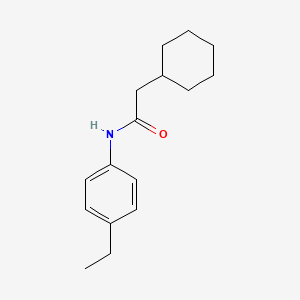 molecular formula C16H23NO B3461643 2-cyclohexyl-N-(4-ethylphenyl)acetamide 