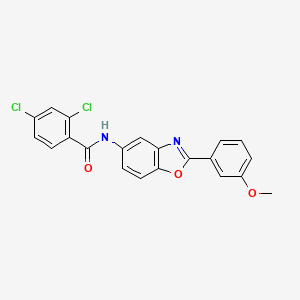 2,4-dichloro-N-[2-(3-methoxyphenyl)-1,3-benzoxazol-5-yl]benzamide