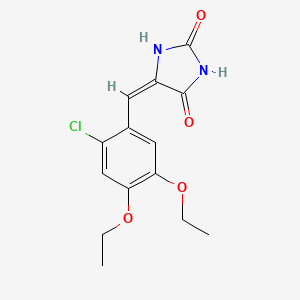 (5E)-5-[(2-chloro-4,5-diethoxyphenyl)methylidene]imidazolidine-2,4-dione