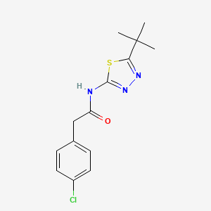 N-(5-(tert-Butyl)-1,3,4-thiadiazol-2-yl)-2-(4-chlorophenyl)acetamide