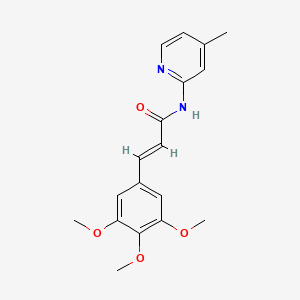 molecular formula C18H20N2O4 B3461706 N-(4-methyl-2-pyridinyl)-3-(3,4,5-trimethoxyphenyl)acrylamide 