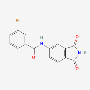 molecular formula C15H9BrN2O3 B3461715 3-bromo-N-(1,3-dioxo-2,3-dihydro-1H-isoindol-5-yl)benzamide 