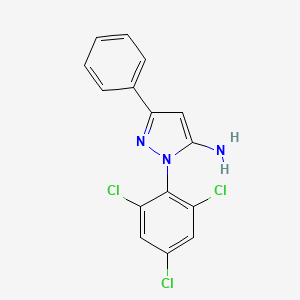 molecular formula C15H10Cl3N3 B3461721 3-phenyl-1-(2,4,6-trichlorophenyl)-1H-pyrazol-5-amine CAS No. 957320-20-6