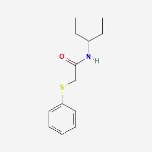 molecular formula C13H19NOS B3461727 N-(pentan-3-yl)-2-(phenylsulfanyl)acetamide 