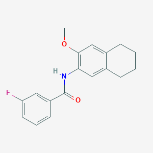 molecular formula C18H18FNO2 B3461749 3-fluoro-N-(3-methoxy-5,6,7,8-tetrahydro-2-naphthalenyl)benzamide 