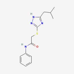 2-[(5-isobutyl-4H-1,2,4-triazol-3-yl)thio]-N-phenylacetamide