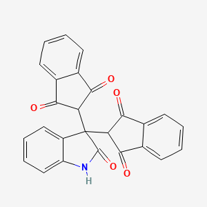 molecular formula C26H15NO5 B3461800 2,2'-(2-oxo-2,3-dihydro-1H-indole-3,3-diyl)bis(1H-indene-1,3(2H)-dione) 