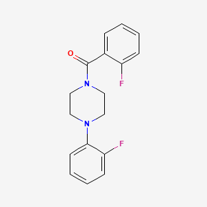 molecular formula C17H16F2N2O B3461817 1-(2-fluorobenzoyl)-4-(2-fluorophenyl)piperazine 