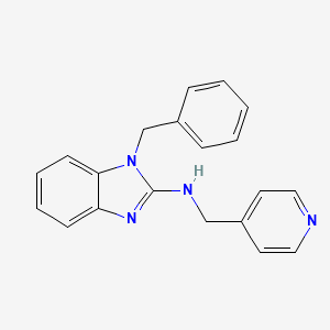 molecular formula C20H18N4 B3461818 1-benzyl-N-(4-pyridinylmethyl)-1H-benzimidazol-2-amine 