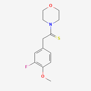 molecular formula C13H16FNO2S B3461826 4-[2-(3-fluoro-4-methoxyphenyl)ethanethioyl]morpholine 