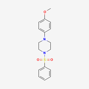 molecular formula C17H20N2O3S B3461829 1-(4-甲氧基苯基)-4-(苯磺酰)哌嗪 