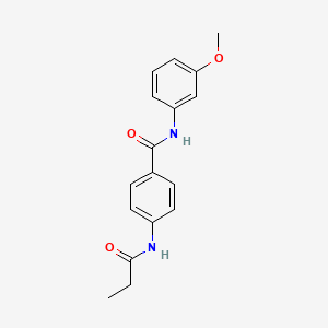 molecular formula C17H18N2O3 B3461874 N-(3-methoxyphenyl)-4-(propionylamino)benzamide 