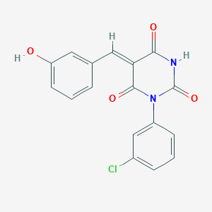 (5Z)-1-(3-chlorophenyl)-5-[(3-hydroxyphenyl)methylidene]-1,3-diazinane-2,4,6-trione