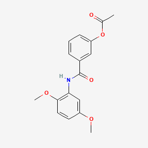 3-{[(2,5-dimethoxyphenyl)amino]carbonyl}phenyl acetate