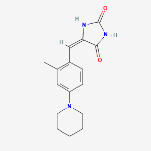 molecular formula C16H19N3O2 B3461888 5-[2-methyl-4-(1-piperidinyl)benzylidene]-2,4-imidazolidinedione 