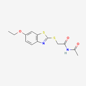 molecular formula C13H14N2O3S2 B3461919 N-acetyl-2-[(6-ethoxy-1,3-benzothiazol-2-yl)thio]acetamide 