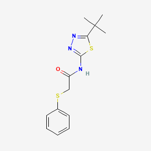 molecular formula C14H17N3OS2 B3461927 N-(5-tert-butyl-1,3,4-thiadiazol-2-yl)-2-(phenylthio)acetamide 