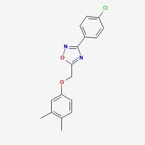 3-(4-chlorophenyl)-5-[(3,4-dimethylphenoxy)methyl]-1,2,4-oxadiazole