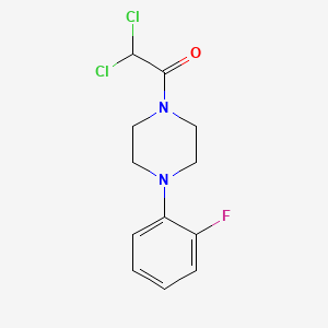 molecular formula C12H13Cl2FN2O B3461949 1-(dichloroacetyl)-4-(2-fluorophenyl)piperazine 