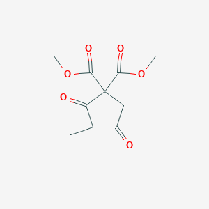 molecular formula C11H14O6 B3461994 Dimethyl 3,3-dimethyl-2,4-dioxocyclopentane-1,1-dicarboxylate 