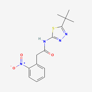 molecular formula C14H16N4O3S B3461999 N-(5-tert-butyl-1,3,4-thiadiazol-2-yl)-2-(2-nitrophenyl)acetamide 