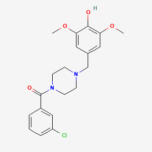 molecular formula C20H23ClN2O4 B3462004 4-{[4-(3-chlorobenzoyl)-1-piperazinyl]methyl}-2,6-dimethoxyphenol 