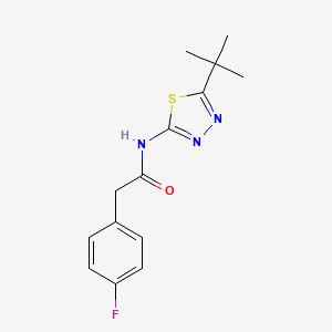 N-(5-tert-butyl-1,3,4-thiadiazol-2-yl)-2-(4-fluorophenyl)acetamide