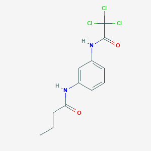 molecular formula C12H13Cl3N2O2 B3462013 N-{3-[(trichloroacetyl)amino]phenyl}butanamide 