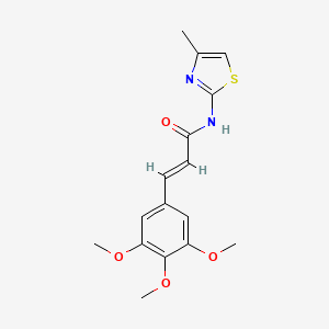 molecular formula C16H18N2O4S B3462014 (E)-N-(4-METHYL-1,3-THIAZOL-2-YL)-3-(3,4,5-TRIMETHOXYPHENYL)-2-PROPENAMIDE 