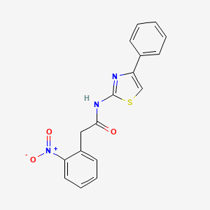 molecular formula C17H13N3O3S B3462057 2-(2-nitrophenyl)-N-(4-phenyl-1,3-thiazol-2-yl)acetamide 