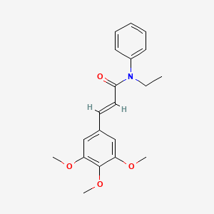 molecular formula C20H23NO4 B3462063 N-ethyl-N-phenyl-3-(3,4,5-trimethoxyphenyl)acrylamide 