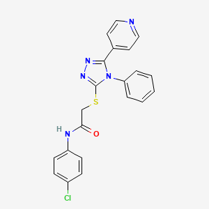 N-(4-Chlorophenyl)-2-((1-phenyl-5-(4-pyridinyl)-1H-1,3,4-triazol-2-yl)thio)acetamide