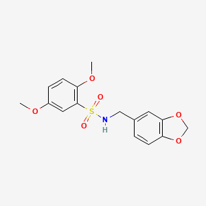 N-(1,3-benzodioxol-5-ylmethyl)-2,5-dimethoxybenzenesulfonamide