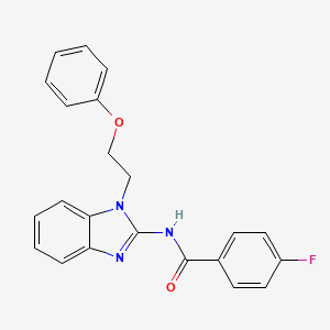 4-fluoro-N-[1-(2-phenoxyethyl)-1H-benzimidazol-2-yl]benzamide