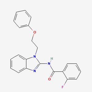 2-fluoro-N-[1-(2-phenoxyethyl)-1H-benzimidazol-2-yl]benzamide