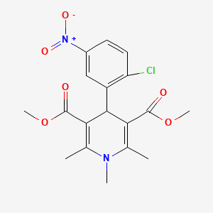 molecular formula C18H19ClN2O6 B3462195 dimethyl 4-(2-chloro-5-nitrophenyl)-1,2,6-trimethyl-1,4-dihydro-3,5-pyridinedicarboxylate 