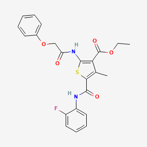 ethyl 5-{[(2-fluorophenyl)amino]carbonyl}-4-methyl-2-[(phenoxyacetyl)amino]-3-thiophenecarboxylate