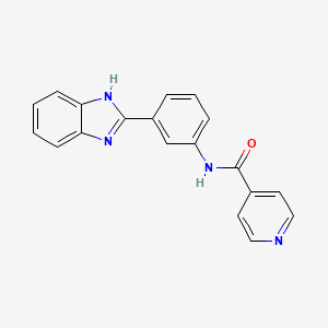 N-[3-(1H-benzimidazol-2-yl)phenyl]pyridine-4-carboxamide