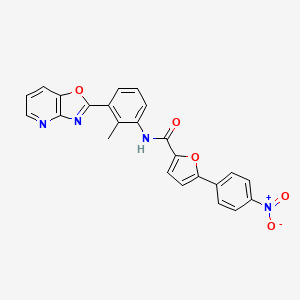 molecular formula C24H16N4O5 B3462219 N-(2-methyl-3-[1,3]oxazolo[4,5-b]pyridin-2-ylphenyl)-5-(4-nitrophenyl)-2-furamide 