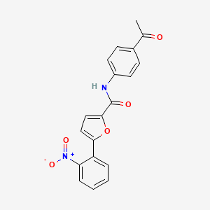 molecular formula C19H14N2O5 B3462227 N-(4-acetylphenyl)-5-(2-nitrophenyl)-2-furamide 