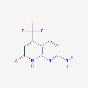 molecular formula C9H6F3N3O B346223 7-Amino-4-(trifluoromethyl)-1,8-naphthyridin-2-ol CAS No. 57980-08-2