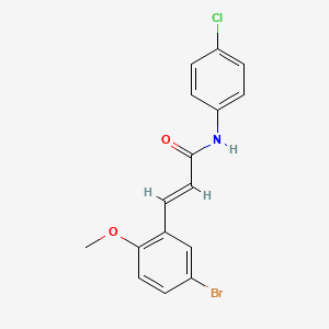 molecular formula C16H13BrClNO2 B3462234 3-(5-bromo-2-methoxyphenyl)-N-(4-chlorophenyl)acrylamide 