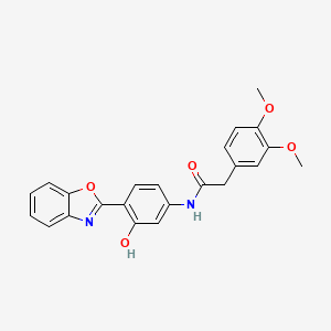 molecular formula C23H20N2O5 B3462252 N-[4-(1,3-benzoxazol-2-yl)-3-hydroxyphenyl]-2-(3,4-dimethoxyphenyl)acetamide 