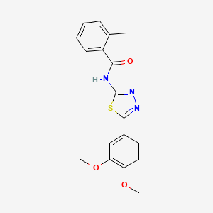 N-[5-(3,4-dimethoxyphenyl)-1,3,4-thiadiazol-2-yl]-2-methylbenzamide