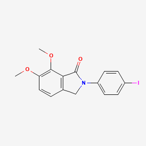 molecular formula C16H14INO3 B3462278 2-(4-iodophenyl)-6,7-dimethoxy-3H-isoindol-1-one 