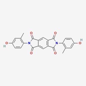 molecular formula C24H16N2O6 B3462288 2,6-bis(4-hydroxy-2-methylphenyl)pyrrolo[3,4-f]isoindole-1,3,5,7(2H,6H)-tetrone 